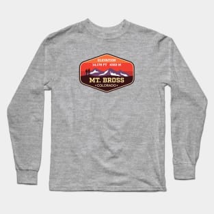 Mt Bross Colorado - 14ers Mountain Climbing Badge Long Sleeve T-Shirt